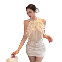 White Divided Skirts